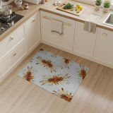 Abstract Orange Spike Burst Area Rug