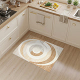 Beige Geometric Swirl Area Rug