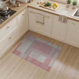 Pink Geometric Block Area Rug