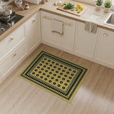 Yellow Geometric Octagon Grid Area Rug
