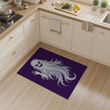Spooky Waving Ghost Purple Area Rug