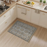 Ivory Gray Geometric Southwestern Rug