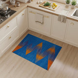 Multi-color and Patterns Vibrant Orange Chevron Geometric Area Rug