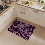 Geometric Modern Bold Pink Maze Geometric Area Rug