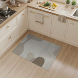 Fluid Beige Abstract Beige and Neutral Area Rug