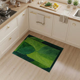 Lush Overlapping Green Leaves Abstract Area Area Rug