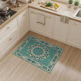 Blue and Teal Mandala Floral Persian Area Rug