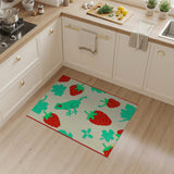 Whimsical Strawberry Frog Area Rug