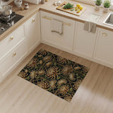 Golden Chrysanthemum Trellis Area Rug