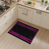 Neon Pink Geometric Glitch Area Rug