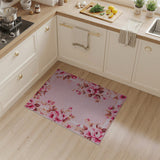 Pink Rose Floral Vintage Area Rug