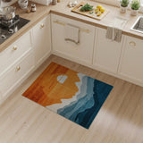 Sunset Over Layered Mountains Area Rug