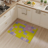 Whimsical Smiley Faces Yellow Area Rug