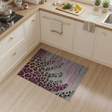 Abstract Pink Leopard Fade Area Rug