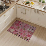 Geometric Modern Vibrant Pink Geometric Abstract Area Rug