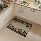 Orange Leopard Print Distressed Area Rug