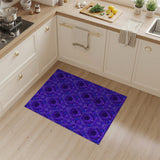 Purple Faceted Geometric Area Rug