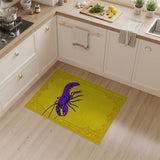 Purple Lobster Ornate Gold Frame Area Rug