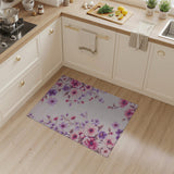 Pastel Pink Purple Floral Vintage Area Rug
