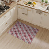 Whimsical Pink Flamingo Pattern Area Rug