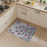 Purple Floral Bloom Area Rug