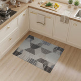 Modern Grey Triangular Geometric Area Rug