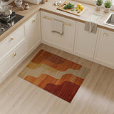 Orange Abstract Orange Wave Area Rug