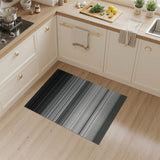 Black White Gradient Stripe Area Rug