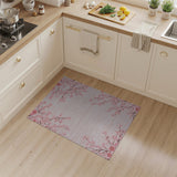 Blush Pink Cherry Blossom Floral Area Rug