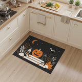 Halloween Pumpkin Cat Area Rug