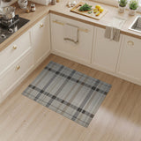Neutral Plaid Woven Area Rug