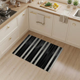 Black White Geometric Stripe Geometric Modern Area Rug