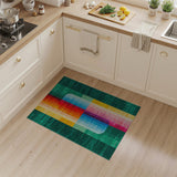Vibrant Multi-Color Geometric Striped Area Rug
