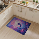 Mystical Purple Mermaid Lotus Pond Rug