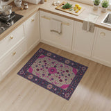 Vibrant Pink Floral Persian Area Rug