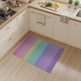 Pastel Rainbow Striped Area Rug