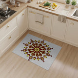 Maroon Gold Mandala Persian Area Rug