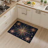Pink Gold Starburst Cosmic Area Rug
