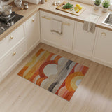 Orange Sunset Horizon Geometric Area Rug