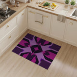 Purple Angular Geometric Area Rug