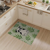Cute Cartoon Panda Bamboo Area Rug