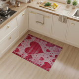 Romantic Red Hearts Southwestern Area Rug