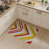 Bold Red Yellow Chevron Stripe Area Rug