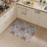 Pink Peony Gingham Area Rug