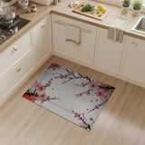 Pink Cherry Blossom Pink Area Rug