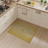 Yellow Geometric Heritage Tribal Area Rug