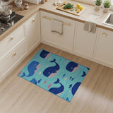 Playful Cartoon Whale Ocean Kids Rug