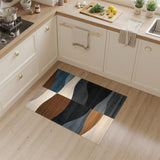 Abstract Wave Brown Area Rug