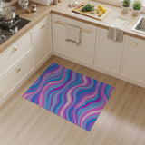 Abstract Area Vibrant Wavy Abstract Area Rug