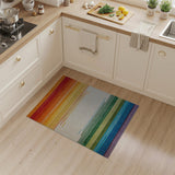 Vibrant Geometric Modern Vibrant Rainbow Stripe Area Rug